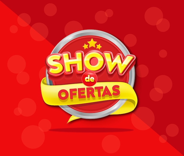 Super oferta de logotipo no brasil Vetor Premium