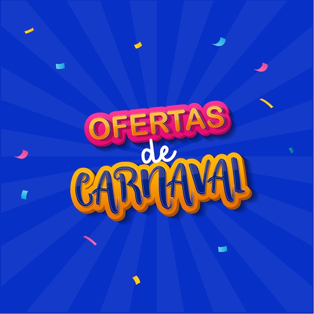 Vetor super ofertas da campanha de carnaval para lojas em geral no brasil vector