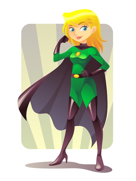 Vetor super power girl