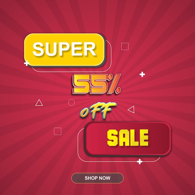 Super sale banner template