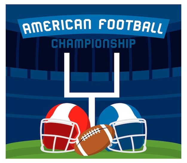 Superbowl futebol americano em design plano