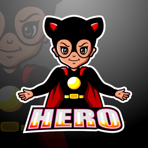 Vetor superhero mascot esport