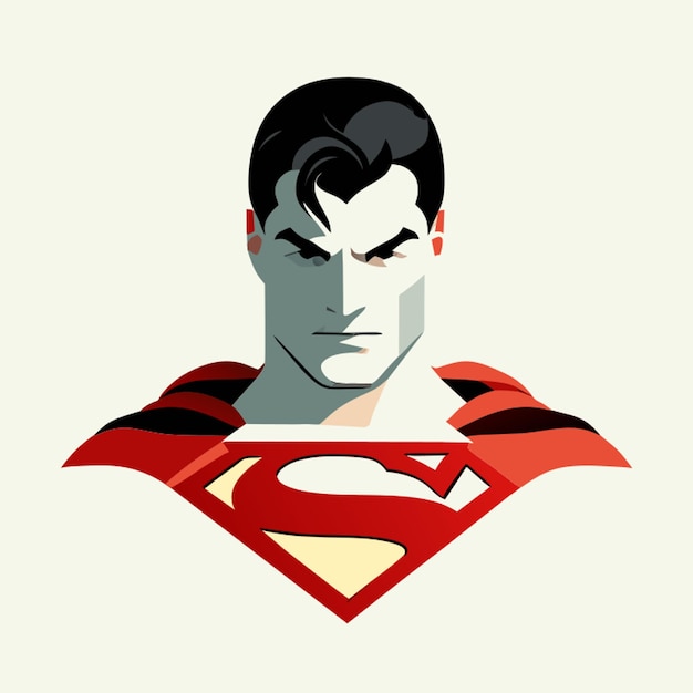 Vetor superman, mas ele tem o logotipo do batman na ilustração vetorial do peito.