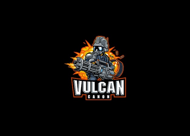 Suporte do robô vulcan cannon esport logo