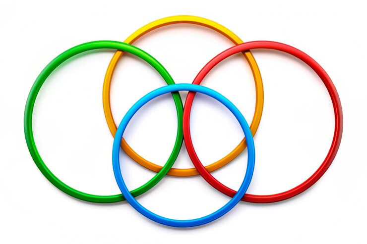Vetor suportes de potes de silicone flexíveis em forma de anel circular colorido