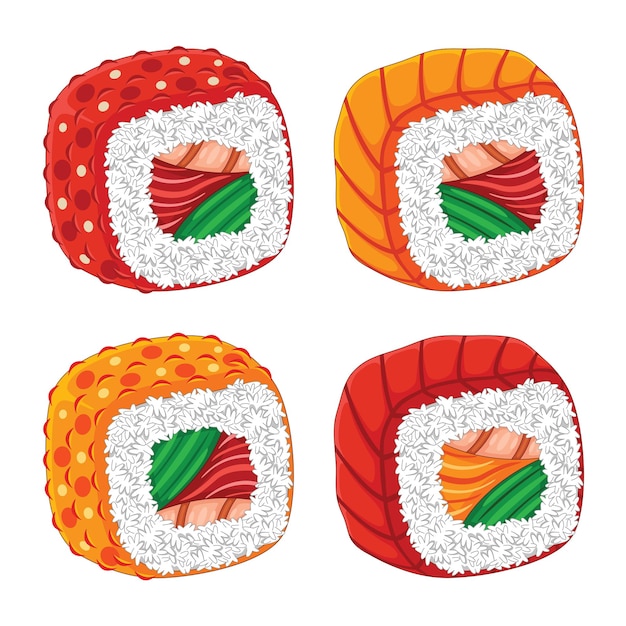 Sushi japão food flat