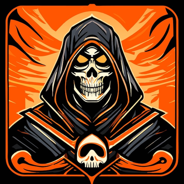 Vetor sussurros da perdição graphic grim reaper