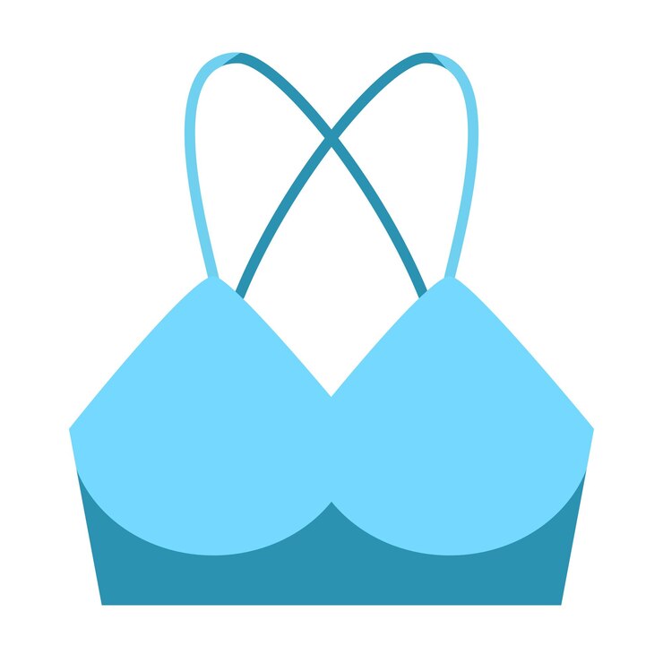 Vetor sutiã esportivo feminino para fitness e corrida ícone plano ilustração vetorial de estilo de vida saudável