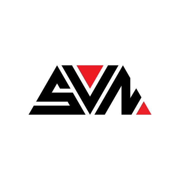 SVN triângulo letra logotipo design com forma de triângulo SVN logotipo triângulo design monograma SVN triángulo vetor logotipo modelo com cor vermelha SVN logo triangular simples elegante e luxuoso logotipo SVN