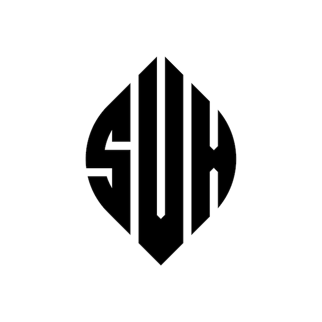 Vetor svx design de logotipo de letra de círculo com forma de círculo e elipse svx letras de elipse com estilo tipográfico as três iniciais formam um logotipo de círculo svx círculo emblema monograma abstrato letra marca vetor