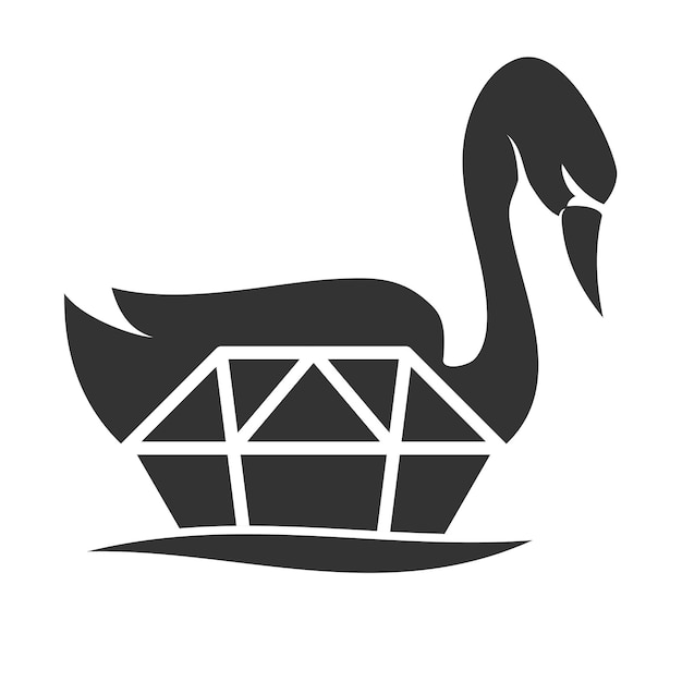 Swan logo animal ícone ilustração identidade da marca