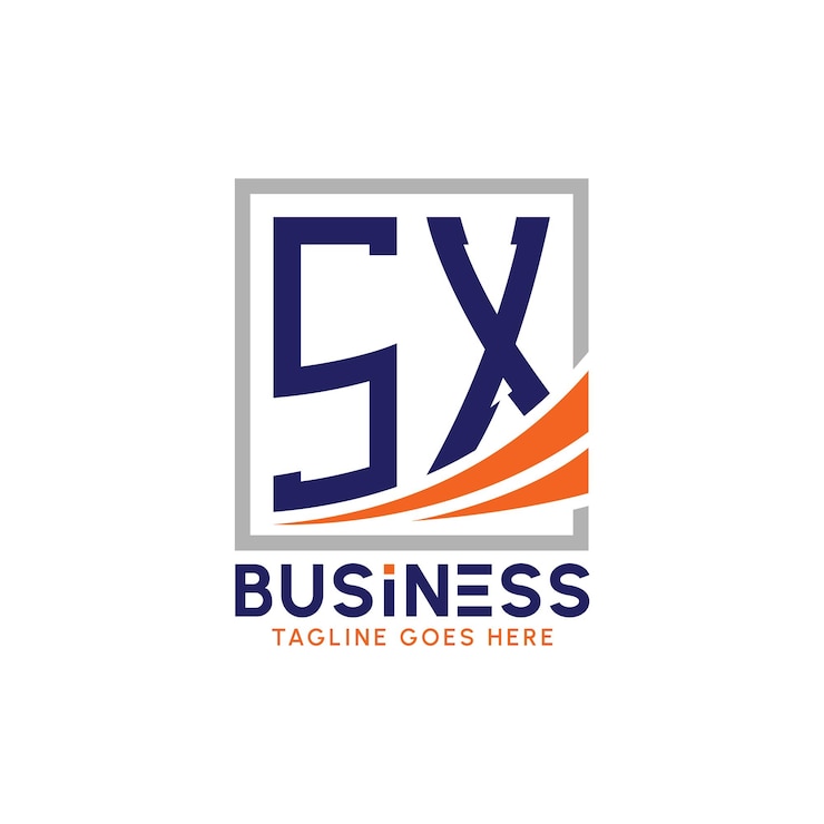 Vetor sx carta logo de negócio moderno sx logo para marca corporativa sx logo de sucesso de crescimento