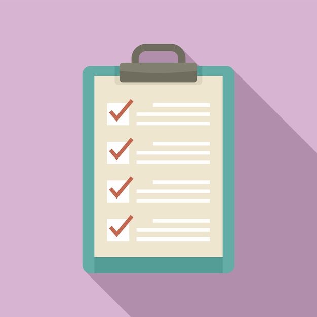 Syllabus para fazer o ícone da lista ilustração plana do Syllabus para fazer o ícone do vetor da lista para web design
