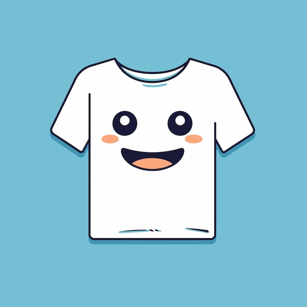 Vetor t-shirt bonito personagem kawaii ilustração vetorial