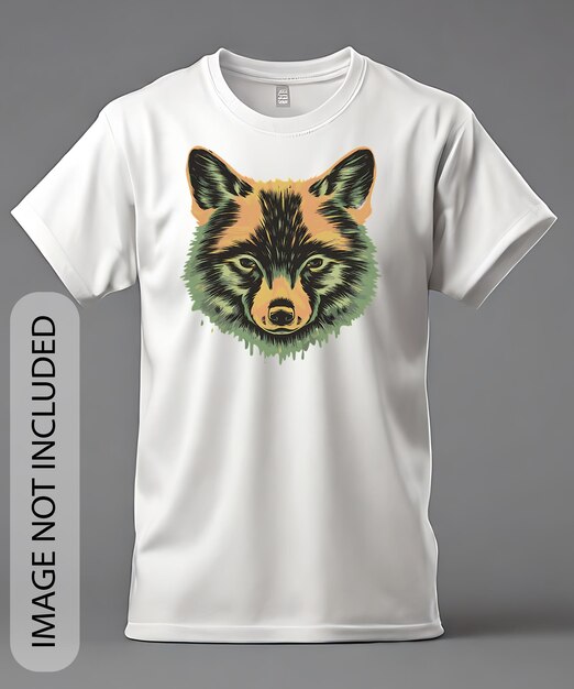 Vetor t-shirt clássico de raccoon