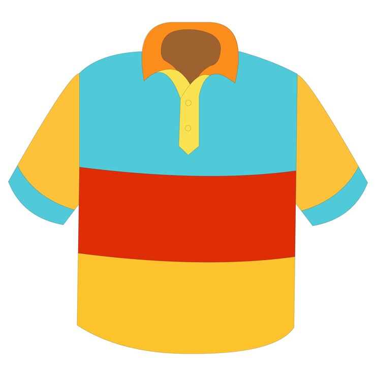 Vetor t-shirt com colarinho vector camiseta elegante