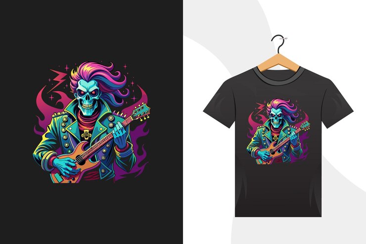 Vetor t-shirt criativa de crânio