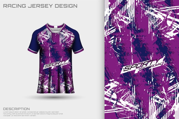 T-shirt de design de camisa esportiva texturizada abstrata para corrida, futebol, jogos, motocross, ciclismo.