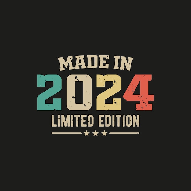 Vetor t-shirt de edição limitada de 2024