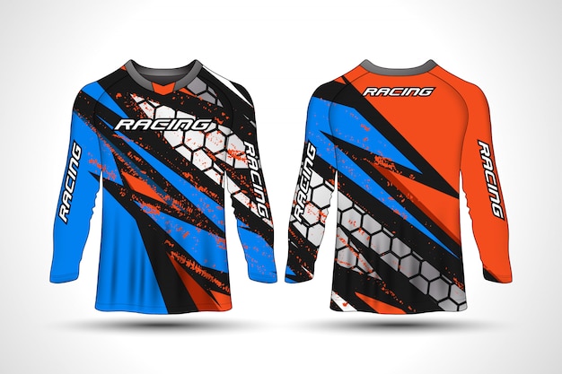 T-shirt de manga comprida camisa de moto esporte