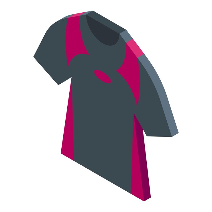 Vetor t-shirt de rugby com ilustração isométrica de design moderno