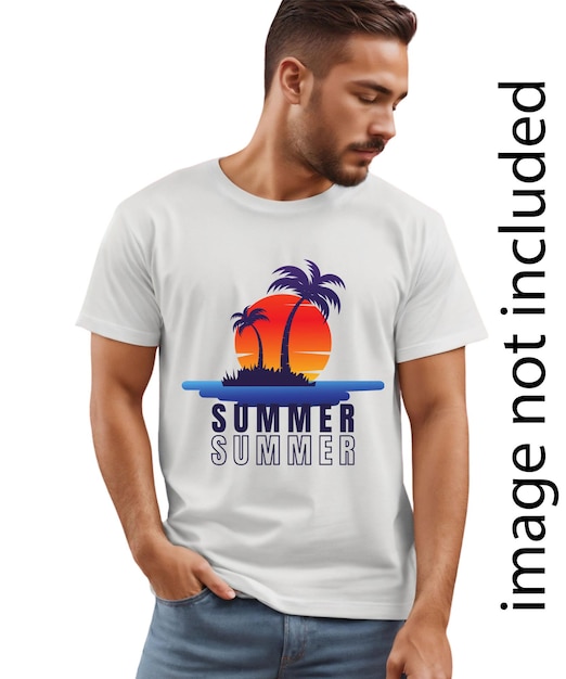 Vetor t-shirt de verão de 2024