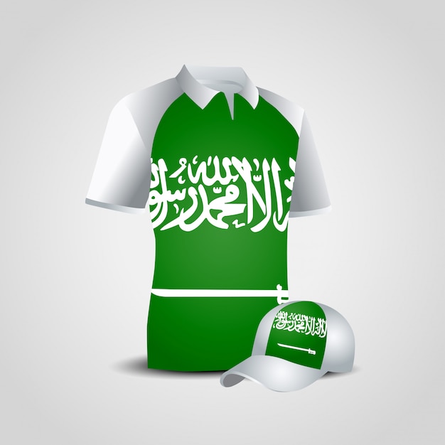 T-shirt do design da bandeira de arábia saudita