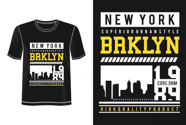 T-shirt do design do design de new york