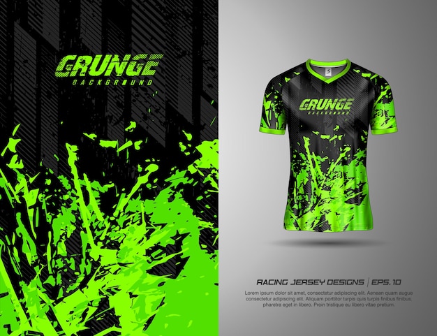 T-shirt esportes grunge background para corrida, camisa, ciclismo, futebol,  jogos