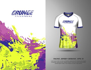 T-shirt esportes grunge background para corrida, camisa, ciclismo, futebol,  jogos