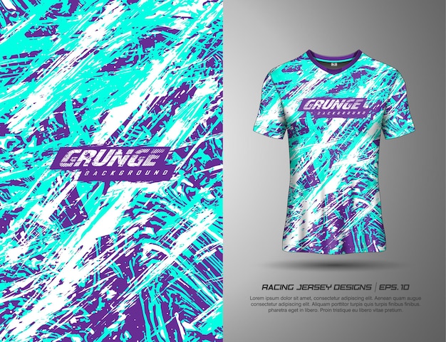 T-shirt esportes grunge textura de fundo para a camisa de futebol, downhill, ciclismo, futebol, jogos.