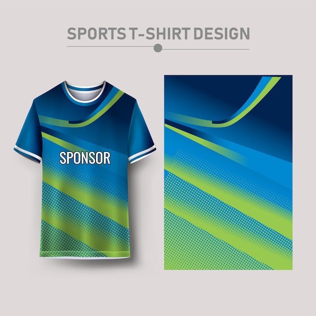 T-shirt esportivo e design de fundo