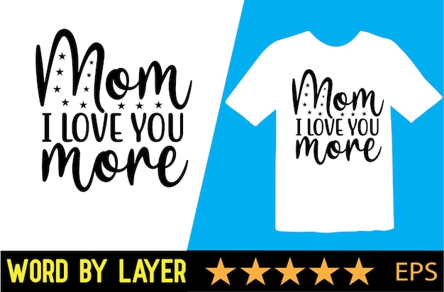 Vetor t-shirt mãe tipografia design vetorial