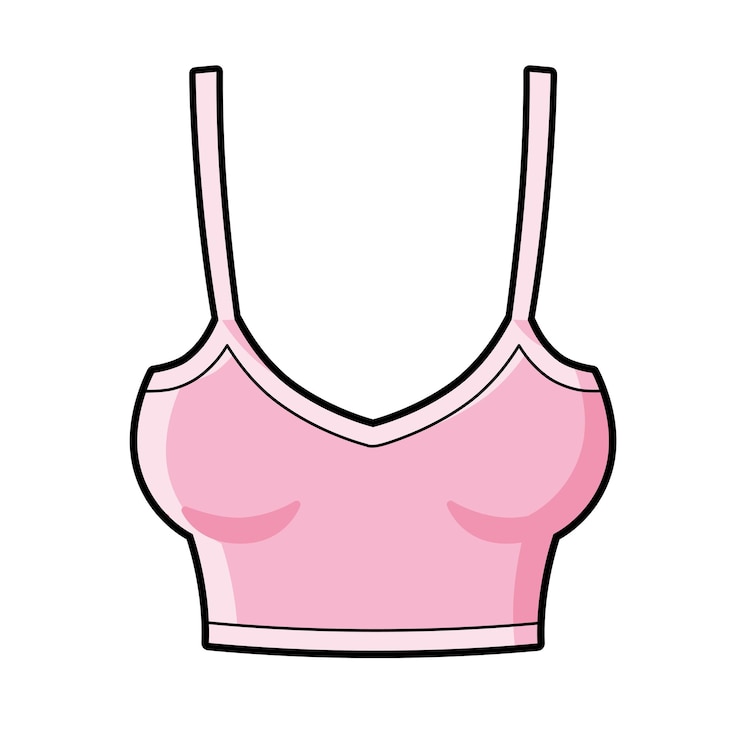 Vetor t-shirt ou sutiã de desporto rosa