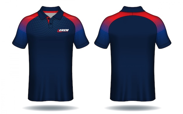 T-shirt polo design, modelo de camisa de esporte.