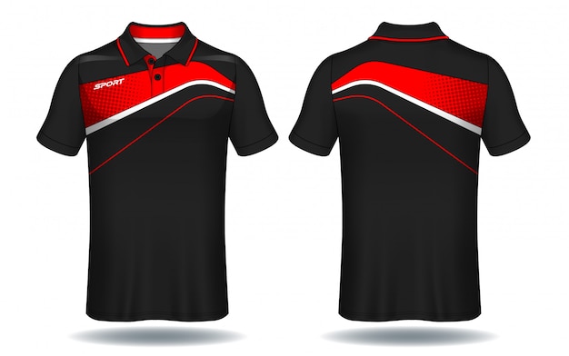 T-shirt polo design, modelo de camisa de esporte.