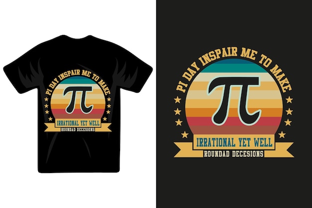 Vetor t-shirt que diz pi sobre ele