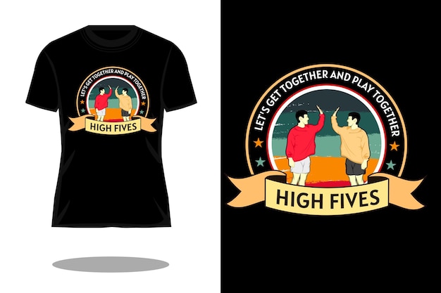 T-shirt retro estilo high five