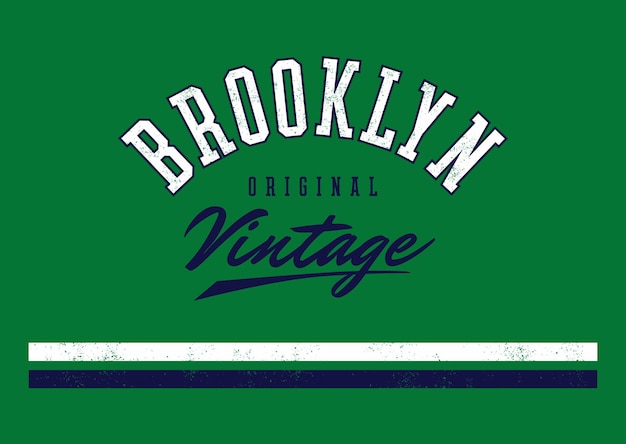 T-shirts e desenhos de roupas do brooklyn ilustração vetorial