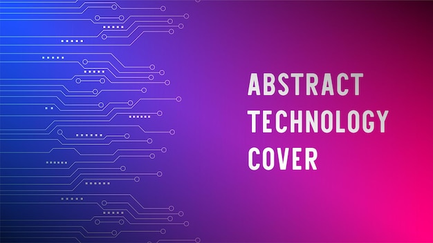 Tabela de circuito de tecnologia abstrata com fundo gradiente e espaço de texto