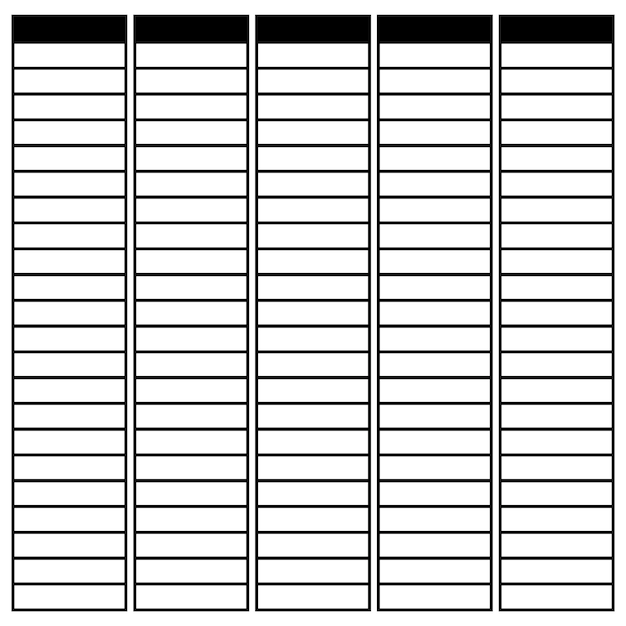 Tabela gráfico modelo de tabela de lista de verificação
