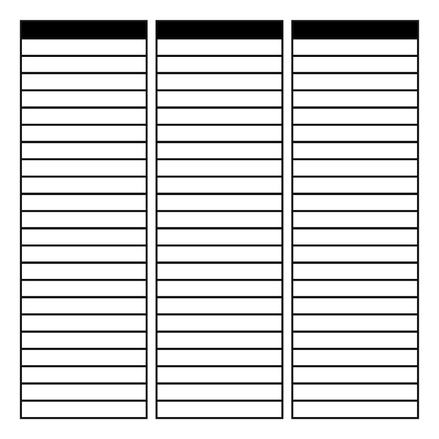 Tabela gráfico modelo de tabela de lista de verificação