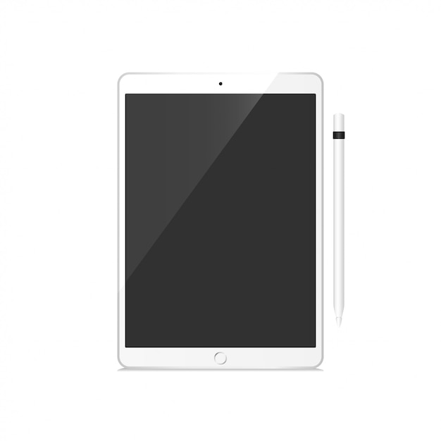 Tablet pro set mockup vector