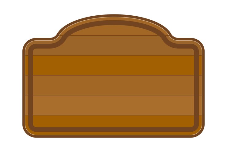 Vetor tabuleiro de madeira feito de madeira ilustração vetorial de desenho animado