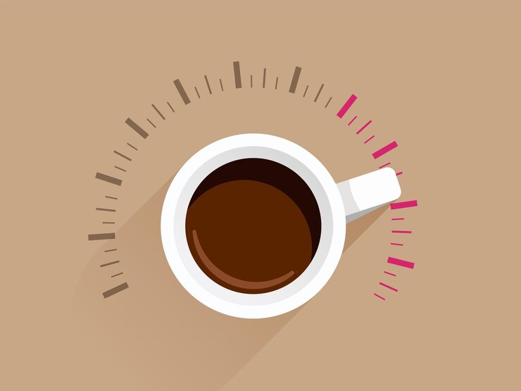 Taça de café com ilustração do vetor de velocidade de energia