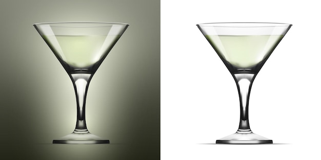 Taça de vidro para coquetéis de vermute de Martini
