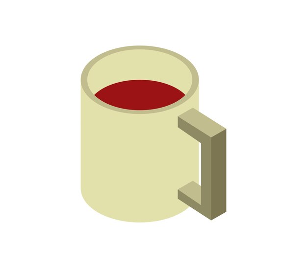 Taça de vinho isométrica
