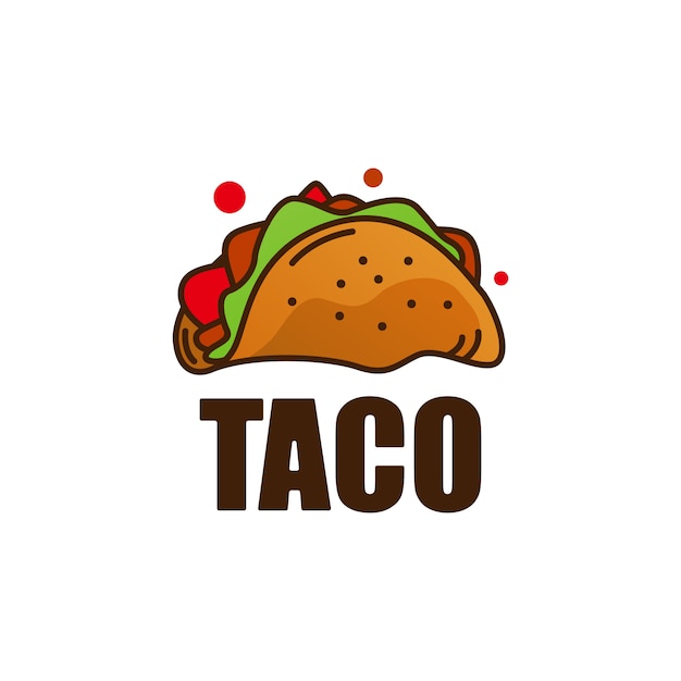 Taco comida logotipo icon ilustração