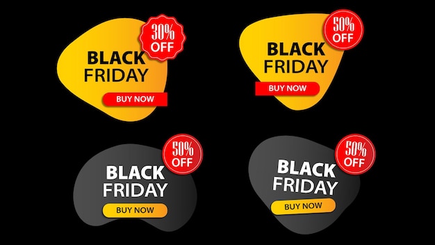 Tag do banner de venda com desconto da black friday