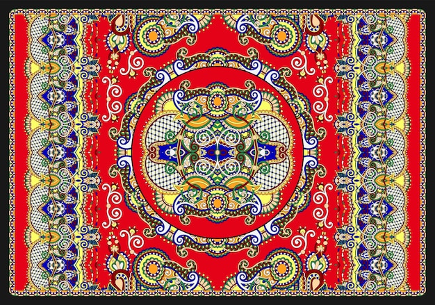 Vetor tapete étnico com um belo padrão oriental detalhes vetoriais finos